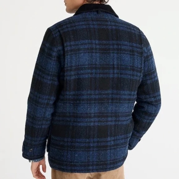 NWT J. Crew Men’s English Wool Plaid Barn Jacket Insulated Large - Picture 5 of 5